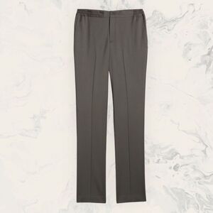 Nordstrom Men's Verona Elastic Waist Wool Trousers Size XXL - gray / Dark Taupe